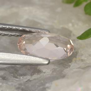 Morganite rose naturelle coupe ovale, 0,54 ct, VVS