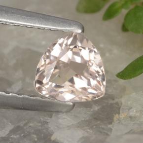 Morganite Rose clair naturelle Trillion, 0.41 ct, VVS