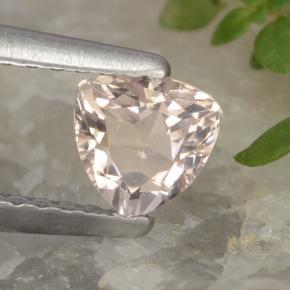 Morganite Rose clair naturelle Trillion, 0.41 ct, VVS