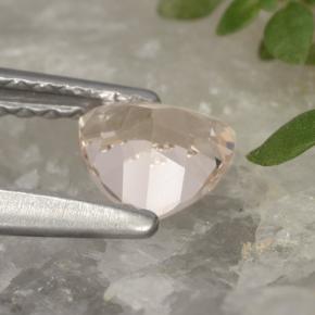 Morganite Rose clair naturelle Trillion, 0.41 ct, VVS