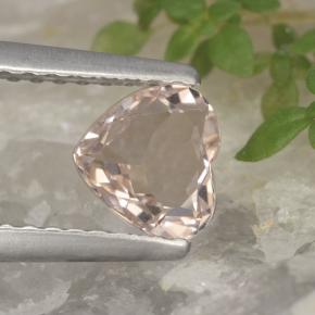 Morganite Rose moyen-léger naturelle Forme de coeur, 0.55 ct, VVS