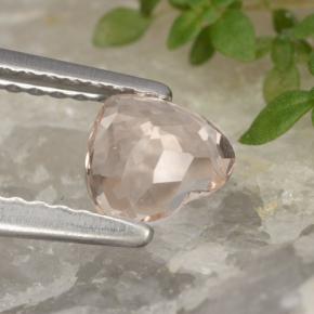 Morganite Rose moyen-léger naturelle Forme de coeur, 0.55 ct, VVS