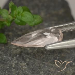 Morganite Saumon Rose naturelle En forme de poire, 0.56 ct, VVS