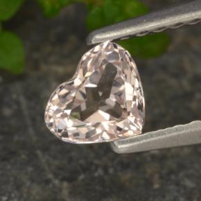 Morganite Rose clair naturelle Forme de coeur, 0.43 ct, VVS