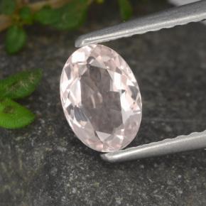 Morganite rose naturelle coupe ovale, 0,53 ct, VVS