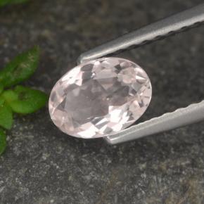 Morganite rose naturelle coupe ovale, 0,53 ct, VVS