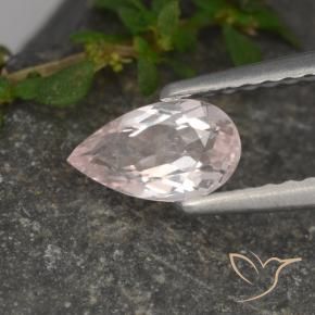 Morganite Flamant rose naturelle En forme de poire, 0.47 ct, VS