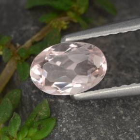 Morganite Rose clair naturelle Coupe ovale, 0.57 ct, VS