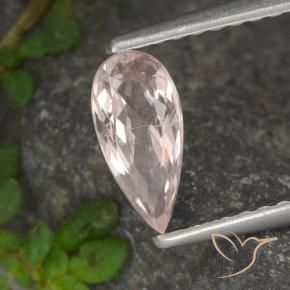 Morganite Rose moyen-léger naturelle En forme de poire, 0.48 ct, VVS-VS