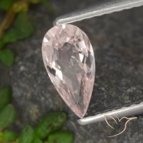 Morganite Ton rose rosé naturelle En forme de poire, 0.69 ct, VVS