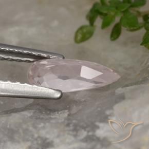 Morganite Ton rose corail naturelle En forme de poire, 0.59 ct, VVS