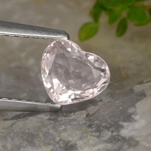 Morganite rose naturelle forme de coeur, 0,70 ct, VVS