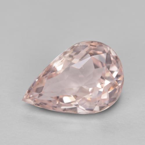 Morganite Flamant rose naturelle En forme de poire, 0.68 ct, VVS-VS