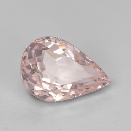 Morganite Flamant rose naturelle En forme de poire, 0.68 ct, VVS-VS