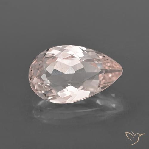 Morganite Rose clair naturelle En forme de poire, 2.09 ct, VS