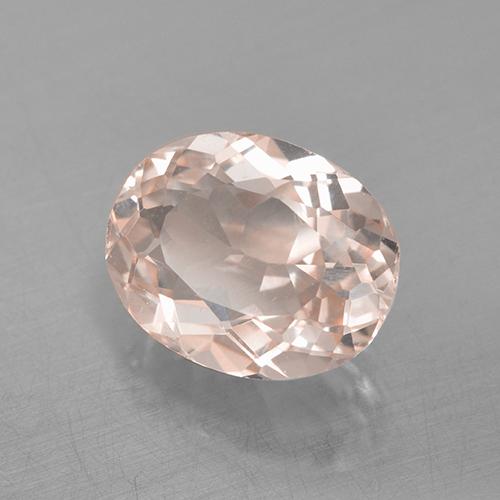 Morganite Saumon Rose naturelle Coupe ovale, 1.82 ct, VVS