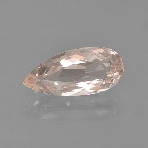 Morganite Saumon Rose naturelle En forme de poire, 2.26 ct, VVS-VS