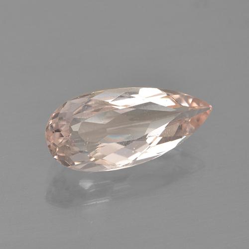 Morganite Saumon Rose naturelle En forme de poire, 2.26 ct, VVS-VS