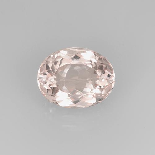 Morganite rose naturelle coupe ovale, 2,66 ct, VVS-VS