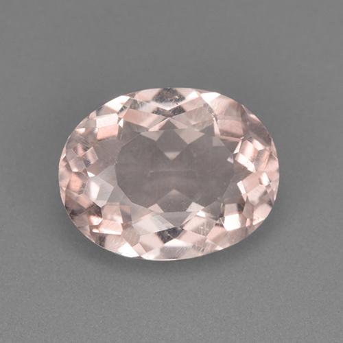 Morganite rose naturelle coupe ovale, 2,87 ct, VS
