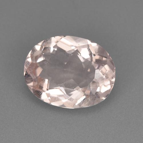 Morganite rose naturelle coupe ovale, 2,87 ct, VS