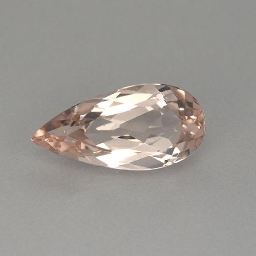 Morganite Rose moyen naturelle En forme de poire, 1.22 ct, VVS-VS