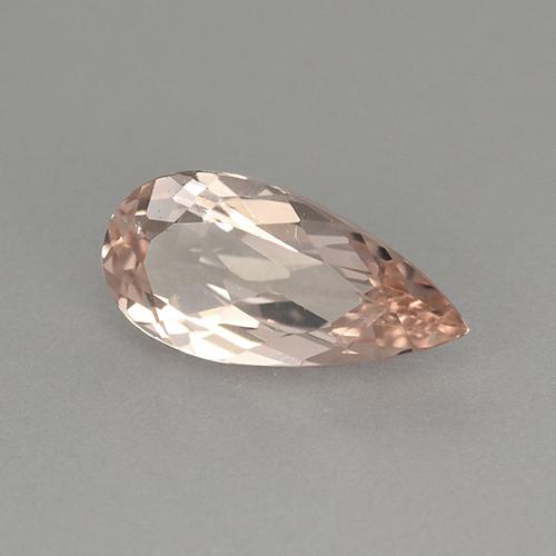 Morganite Rose moyen naturelle En forme de poire, 1.22 ct, VVS-VS