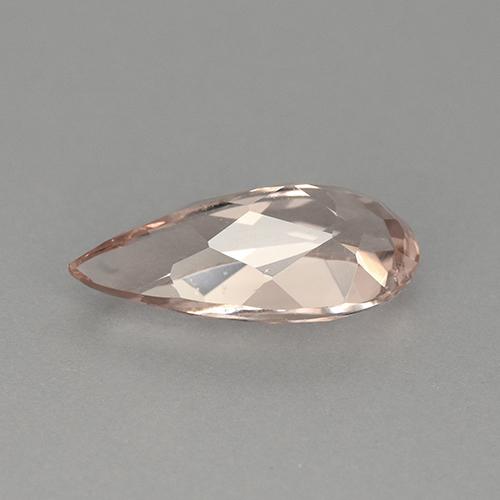 Morganite Rose moyen naturelle En forme de poire, 1.22 ct, VVS-VS