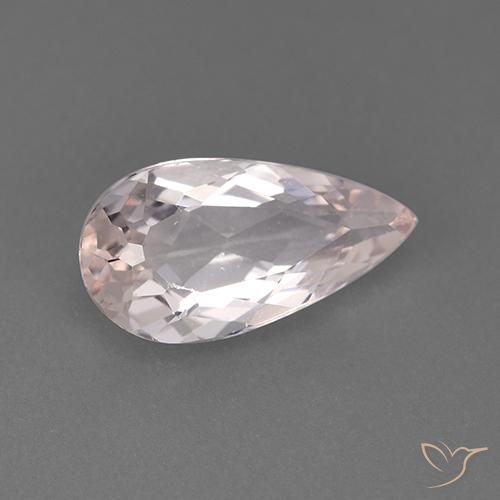 Morganite Rose clair naturelle En forme de poire, 1.30 ct, VVS-VS