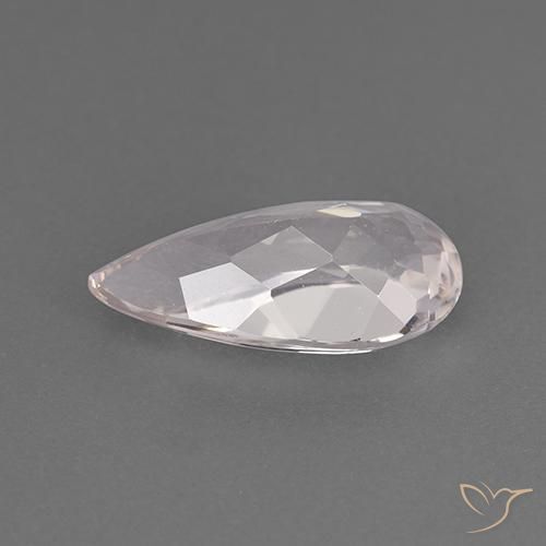 Morganite Rose clair naturelle En forme de poire, 1.30 ct, VVS-VS