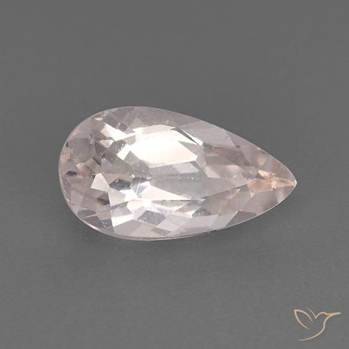 Morganite Rose clair naturelle En forme de poire, 1.21 ct, VS