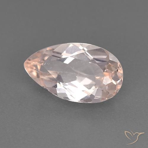 Morganite Rose moyen naturelle En forme de poire, 1.30 ct, VS