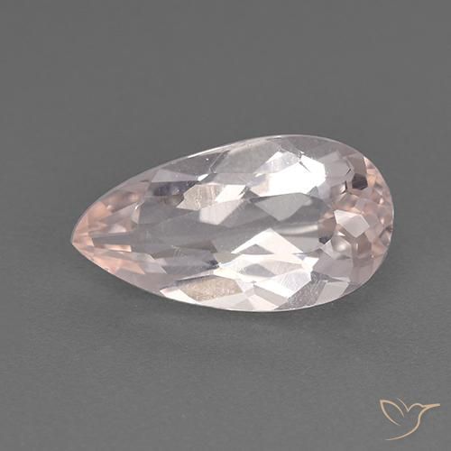 Morganite Flamant rose naturelle En forme de poire, 1.77 ct, VVS-VS