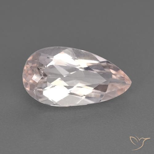Morganite Flamant rose naturelle En forme de poire, 1.77 ct, VVS-VS