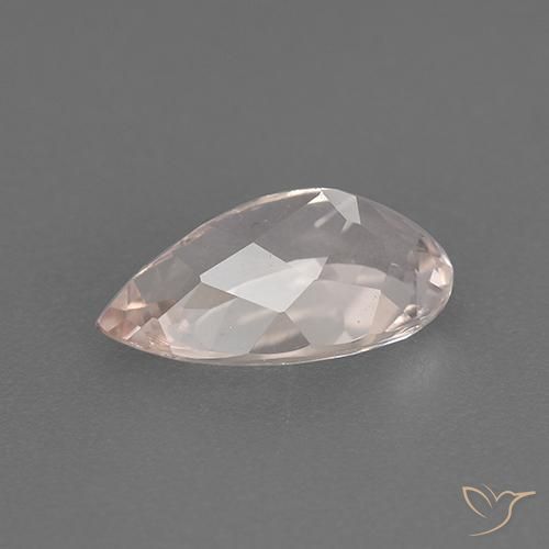 Morganite Rose très clair naturelle En forme de poire, 1.60 ct, VVS-VS