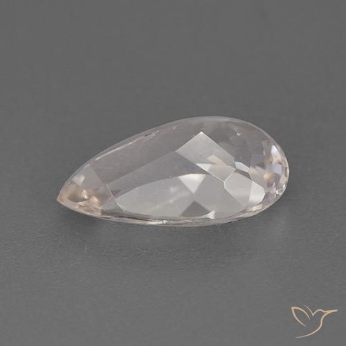 Morganite Saumon Rose naturelle En forme de poire, 1.68 ct, VVS-VS