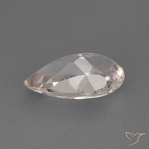 Morganite Saumon Rose naturelle En forme de poire, 1.20 ct, VVS-VS
