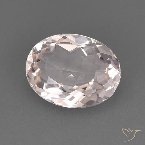 Morganite Rose moyen-léger naturelle ovale, 1.64 ct, VVS-VS