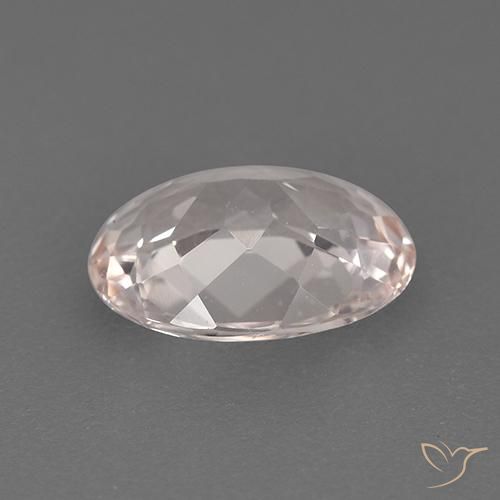 Morganite Rose moyen-léger naturelle ovale, 1.64 ct, VVS-VS