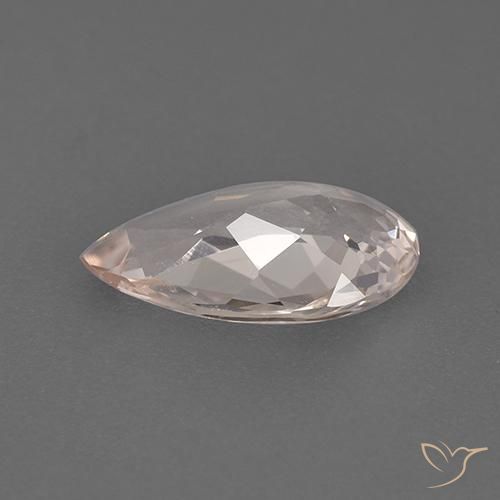 Morganite Rose moyen-léger naturelle En forme de poire, 1.39 ct, VVS-VS