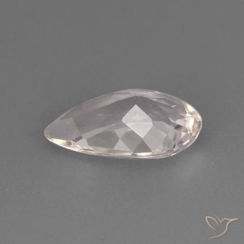 Morganite Rose très clair naturelle En forme de poire, 1.67 ct, VS