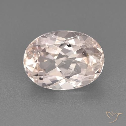 1.69ct Naturel Rose très clair Morganite, ovale, VS