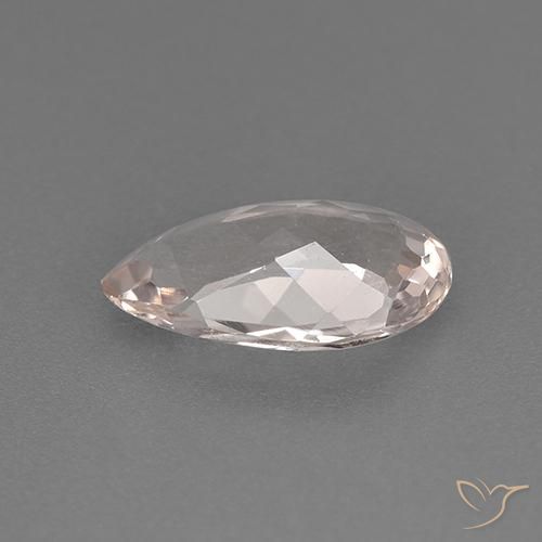 Morganite Rose moyen-léger naturelle En forme de poire, 1.25 ct, VVS-VS