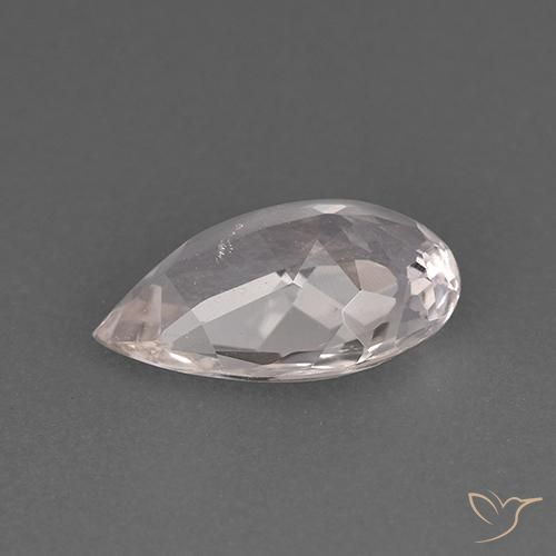 Morganite Rose clair naturelle En forme de poire, 1.16 ct, VVS-VS