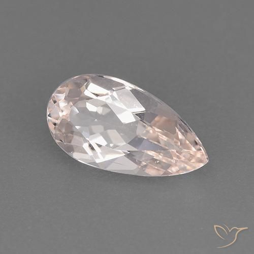 Morganite Flamant rose naturelle En forme de poire, 1.10 ct, VVS-VS