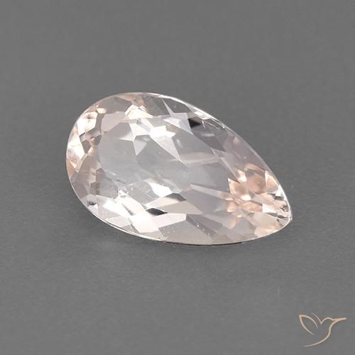 Morganite Rose clair naturelle En forme de poire, 0.93 ct, VVS-VS