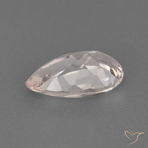 Morganite Rose clair naturelle En forme de poire, 0.93 ct, VVS-VS