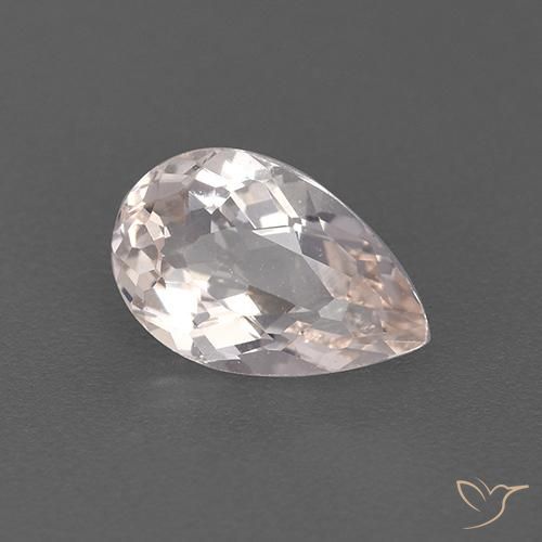 Morganite Rose clair naturelle En forme de poire, 0.90 ct, VVS-VS