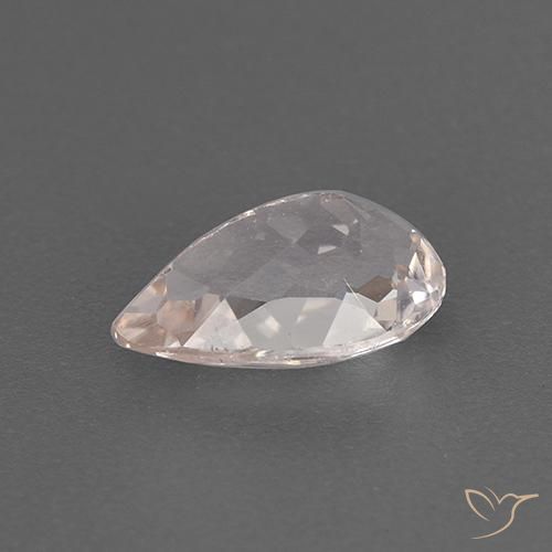 Morganite Rose clair naturelle En forme de poire, 0.90 ct, VVS-VS