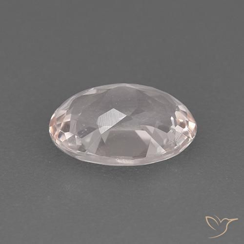 Morganite Rose clair naturelle ovale, 1.18 ct, VVS-VS